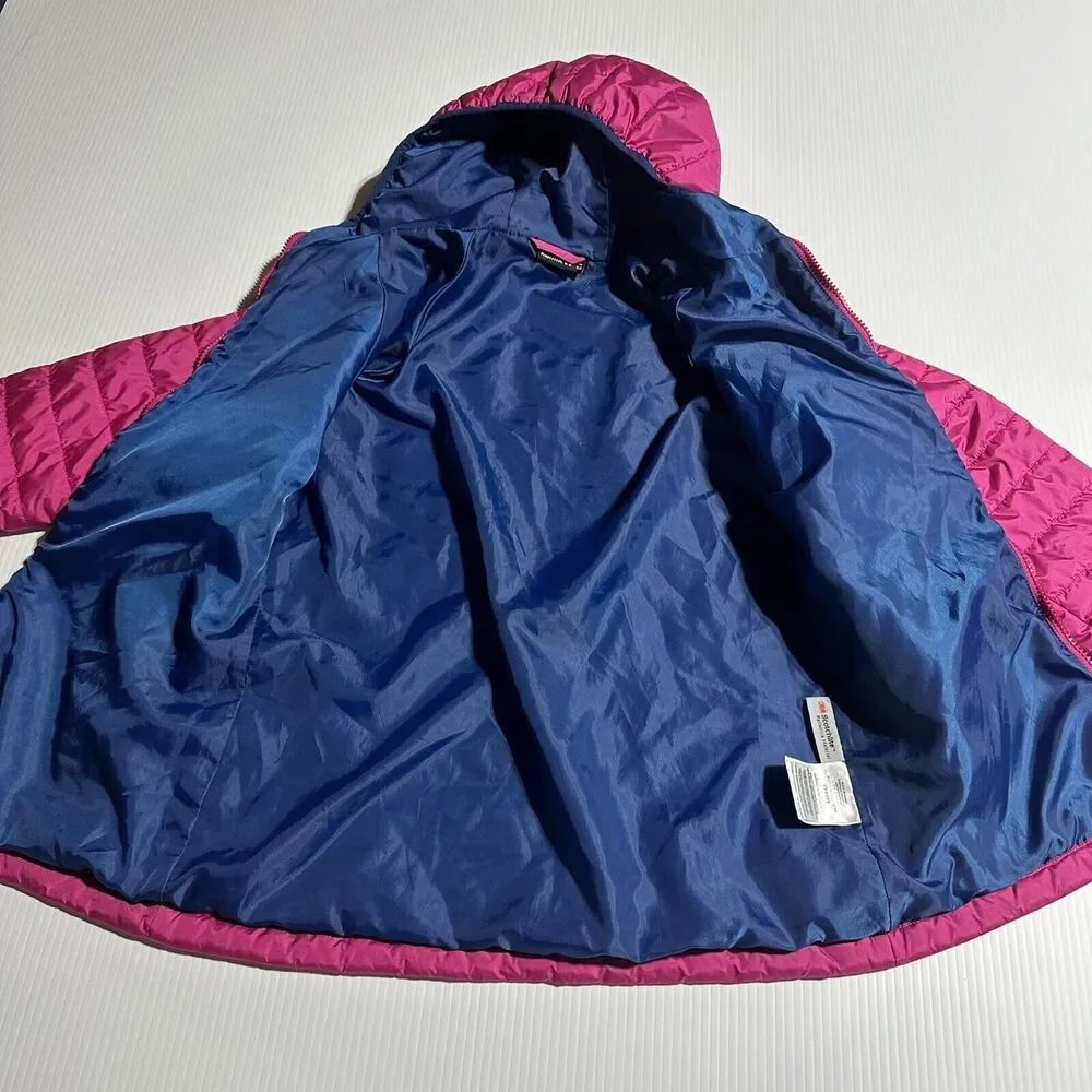 Kamik Girls Jacket Puffer Coat Quilted Hooded Acacia Pink Size 12 Scotchlite